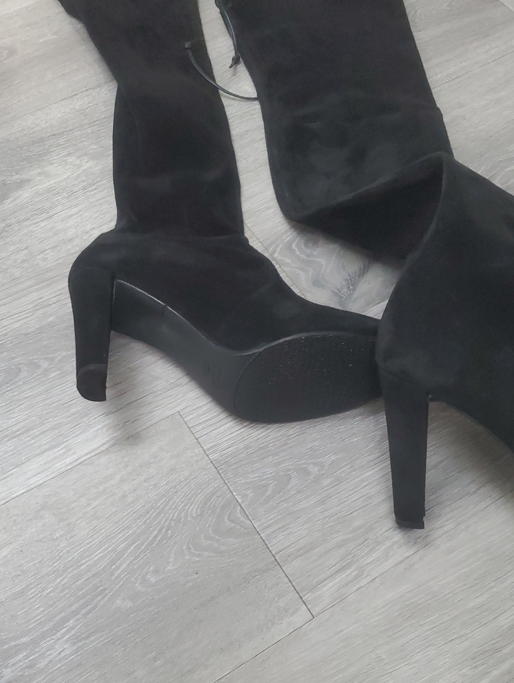Stuart Weitzman Highland Black Over-the-Knee Boots Size 10 - Picture 6 of 13